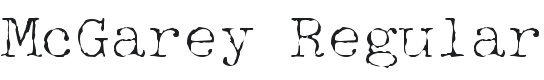 McGarey Font Preview