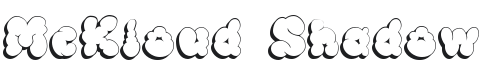McKloud Shadow Font Preview