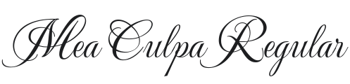 Mea Culpa Font Preview