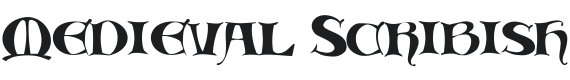 Medieval Scribish Font Preview