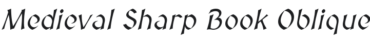 Medieval Sharp Book Oblique Font Preview