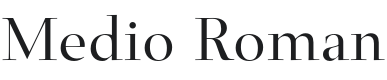 Medio Font Preview