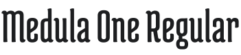 Medula One Font Preview