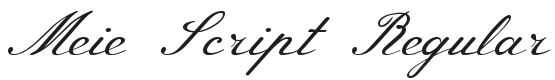 Meie Script Font Preview