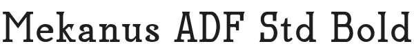 MekanusADFStd-Bold Font Preview