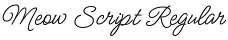 Meow Script Font Preview