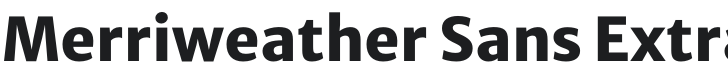 Merriweather Sans ExtraBold Font Preview