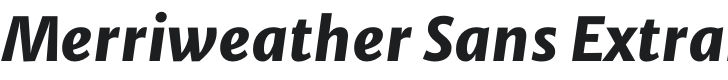 Merriweather Sans ExtraBold Italic Font Preview