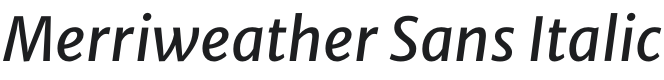 Merriweather Sans Italic Font Preview