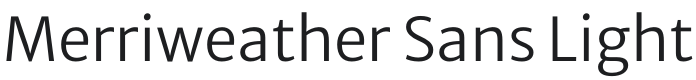 Merriweather Sans Light Font Preview