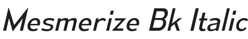 Mesmerize Bk-Italic Font Preview