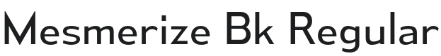 Mesmerize Bk-Regular Font Preview