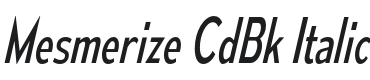 Mesmerize CdBk-Italic Font Preview