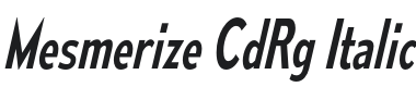 Mesmerize CdRg-Italic Font Preview