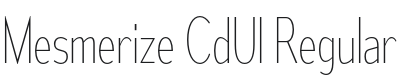 Mesmerize CdUl-Regular Font Preview