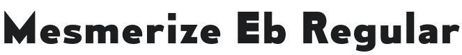 Mesmerize Eb-Regular Font Preview
