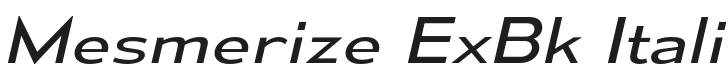 Mesmerize ExBk-Italic Font Preview