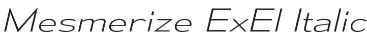 Mesmerize ExEl-Italic Font Preview