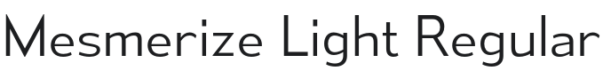Mesmerize Lt-Regular Font Preview