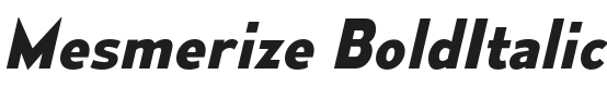 Mesmerize Rg-BoldItalic Font Preview