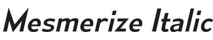 Mesmerize Rg-Italic Font Preview