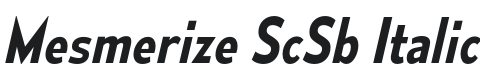 Mesmerize ScSb-Italic Font Preview