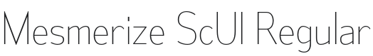 Mesmerize ScUl-Regular Font Preview