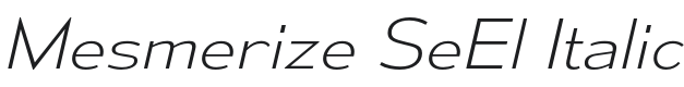 Mesmerize SeEl-Italic Font Preview