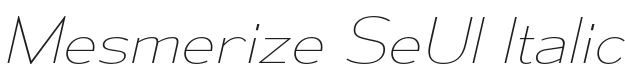 Mesmerize SeUl-Italic Font Preview