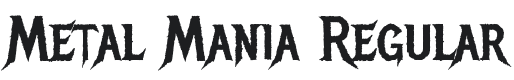 Metal Mania Font Preview