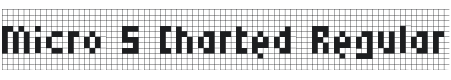 Micro 5 Charted Regular Font Preview