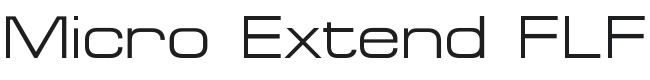 Micro Extend FLF Font Preview