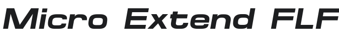 Micro Extend FLF-BoldItalic Font Preview