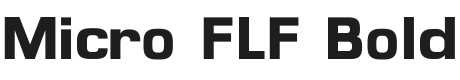 Micro FLF-Bold Font Preview