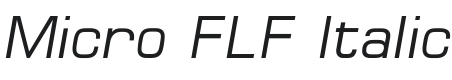 Micro FLF-Italic Font Preview