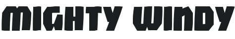 Mighty Windy Black Font Preview