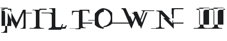 Miltown II Font Preview
