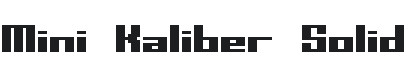 Mini Kaliber TT Font Preview
