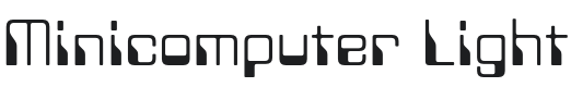 Minicomputer Font Preview