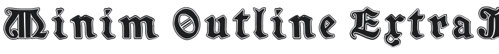 Minim Outline ExtraBold Font Preview
