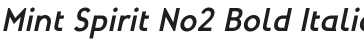 Mint Spirit No2 Bold Italic Font Preview