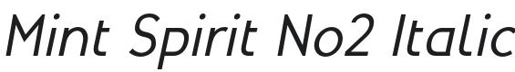Mint Spirit No2 Italic Font Preview