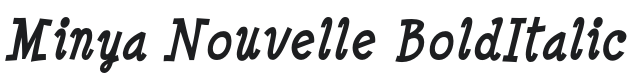 Minya Nouvelle-BoldItalic Font Preview