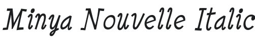 Minya Nouvelle-Italic Font Preview