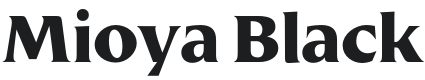 Mioya Black Font Preview
