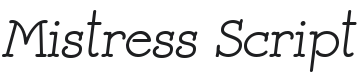 Mistress Script Font Preview