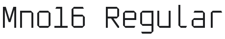 Mno16 Font Preview