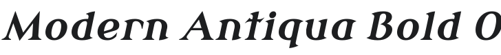 Modern Antiqua Bold Oblique Font Preview