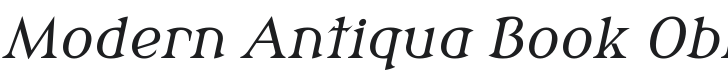 Modern Antiqua Book Oblique Font Preview