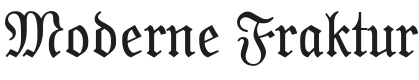 Moderne Fraktur Font Preview